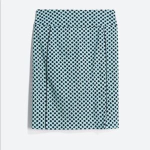 Large teal straight skirt